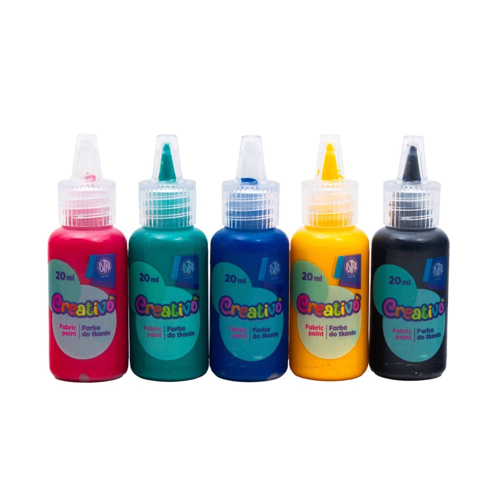 Set of Creativo fabric paints - Astra - 5 x 20 ml