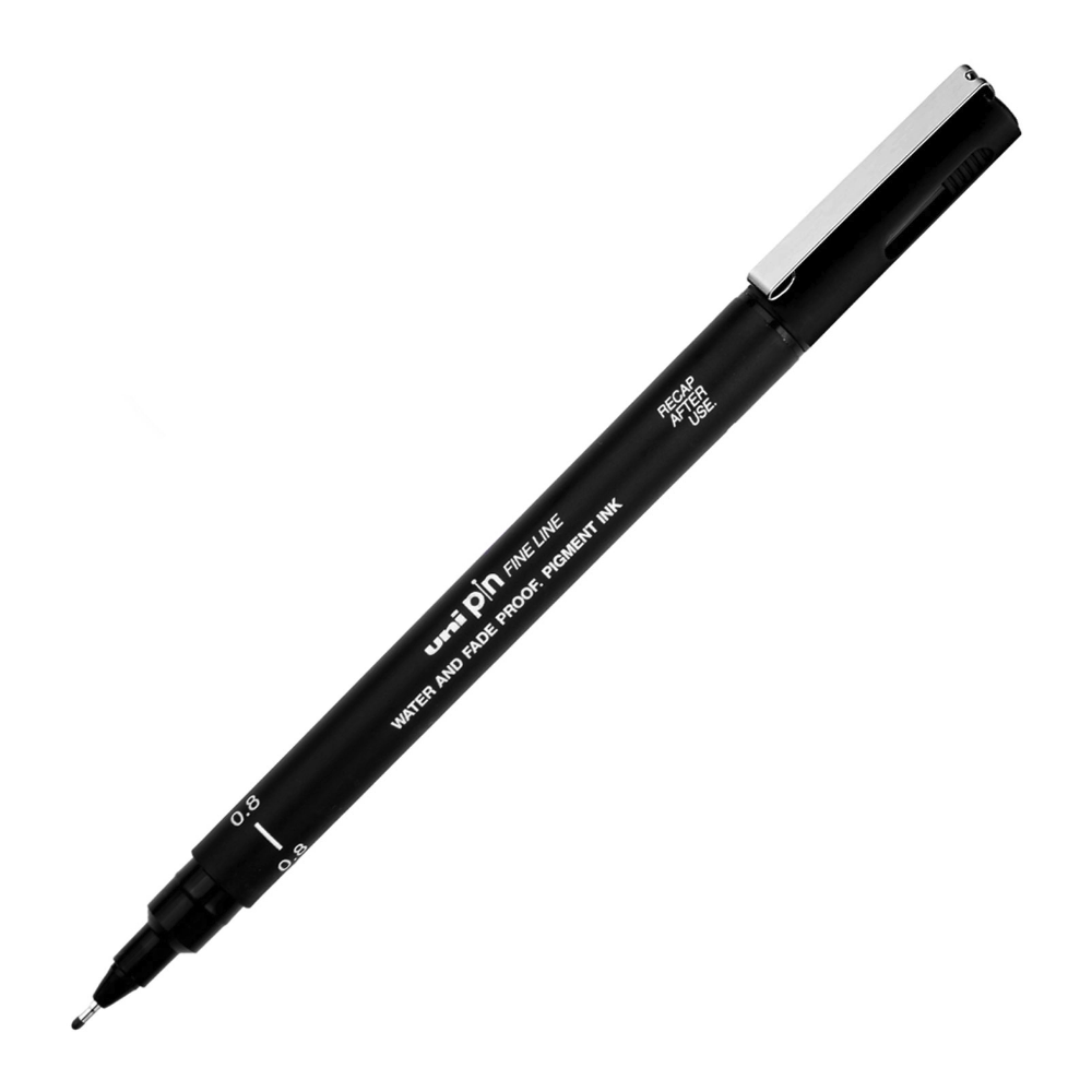 Fineliner Pen Pin 200 - Uni - black, 0,08 mm