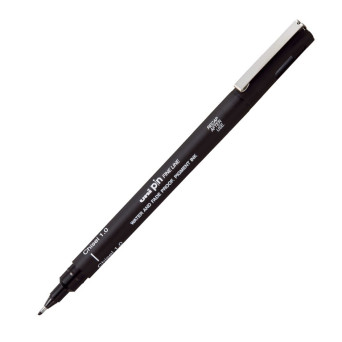 Fineliner pen Pin CS1-200 - Uni - black, chisel, 1 mm