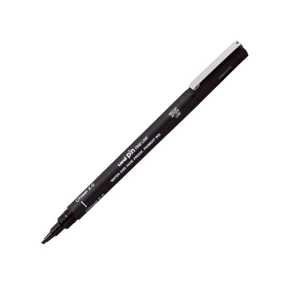 Fineliner pen Pin CS2-200 - Uni - black, chisel, 2 mm
