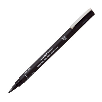 Fineliner pen Pin CS2-200 - Uni - black, chisel, 2 mm