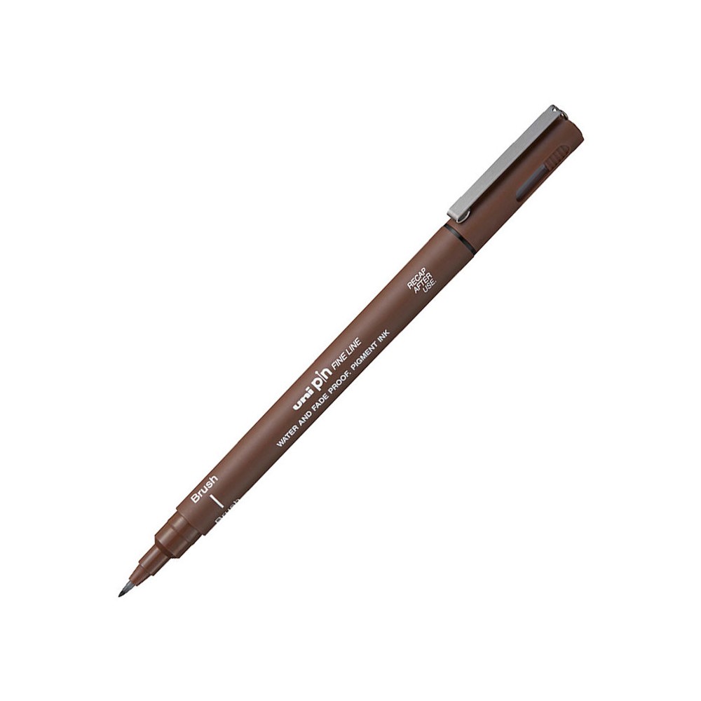 Cienkopis kreślarski z pędzelkiem Pin Brush 200 - Uni - sepia