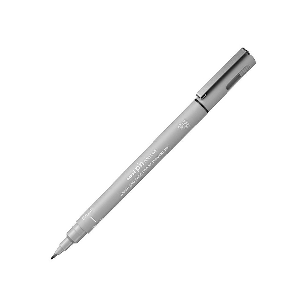 Cienkopis kreślarski z pędzelkiem Pin Brush 200 - Uni - jasnoszary