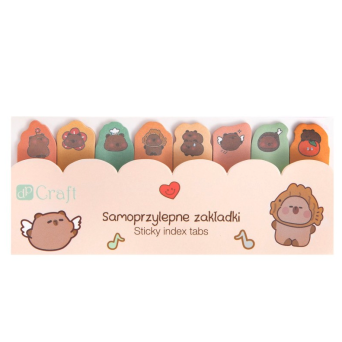 Self-adhesive index tabs Capybara - DpCraft - 120 pcs.