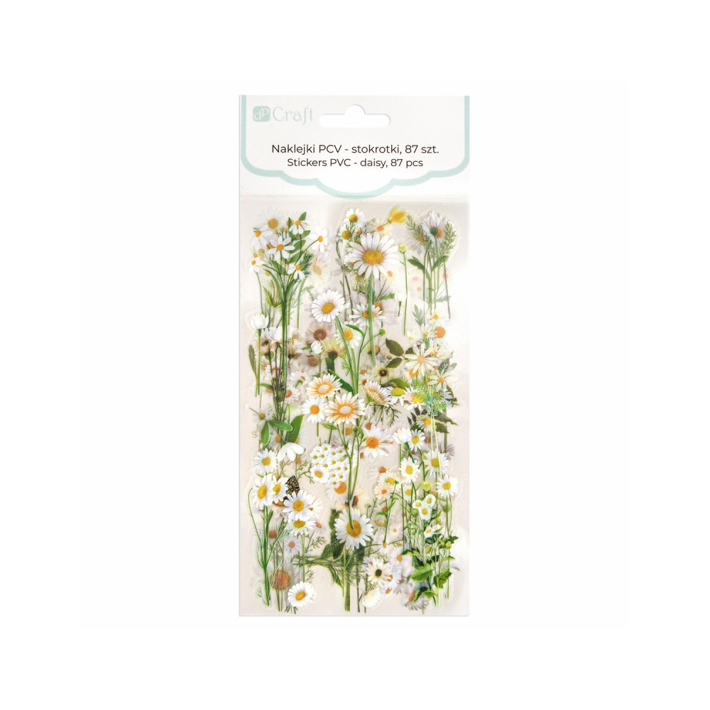 Daisy PVC stickers - DpCraft - 87 pcs.