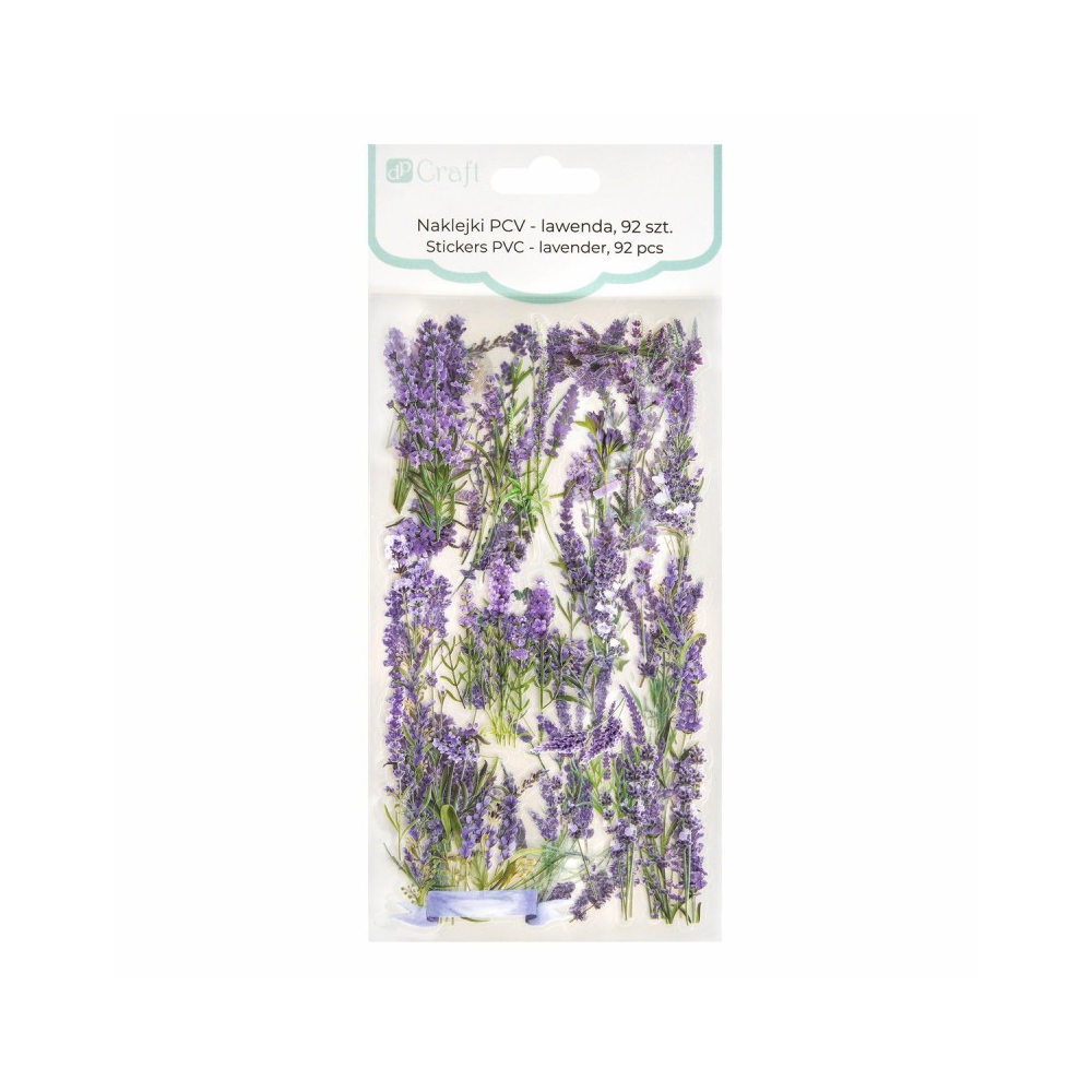 Lavender PVC stickers - DpCraft - 92 pcs.