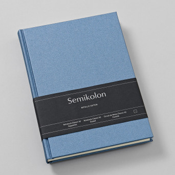 Dotted notebook Classic Metallic A5 - Semikolon - Electric Midnight