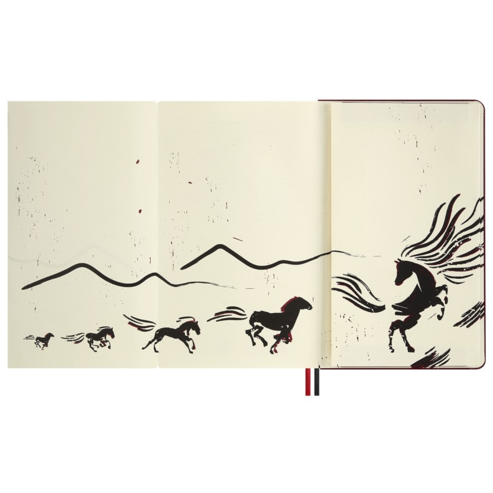 Notatnik w linie 2026 Year of the Horse - Moleskine - Red Fire Horse