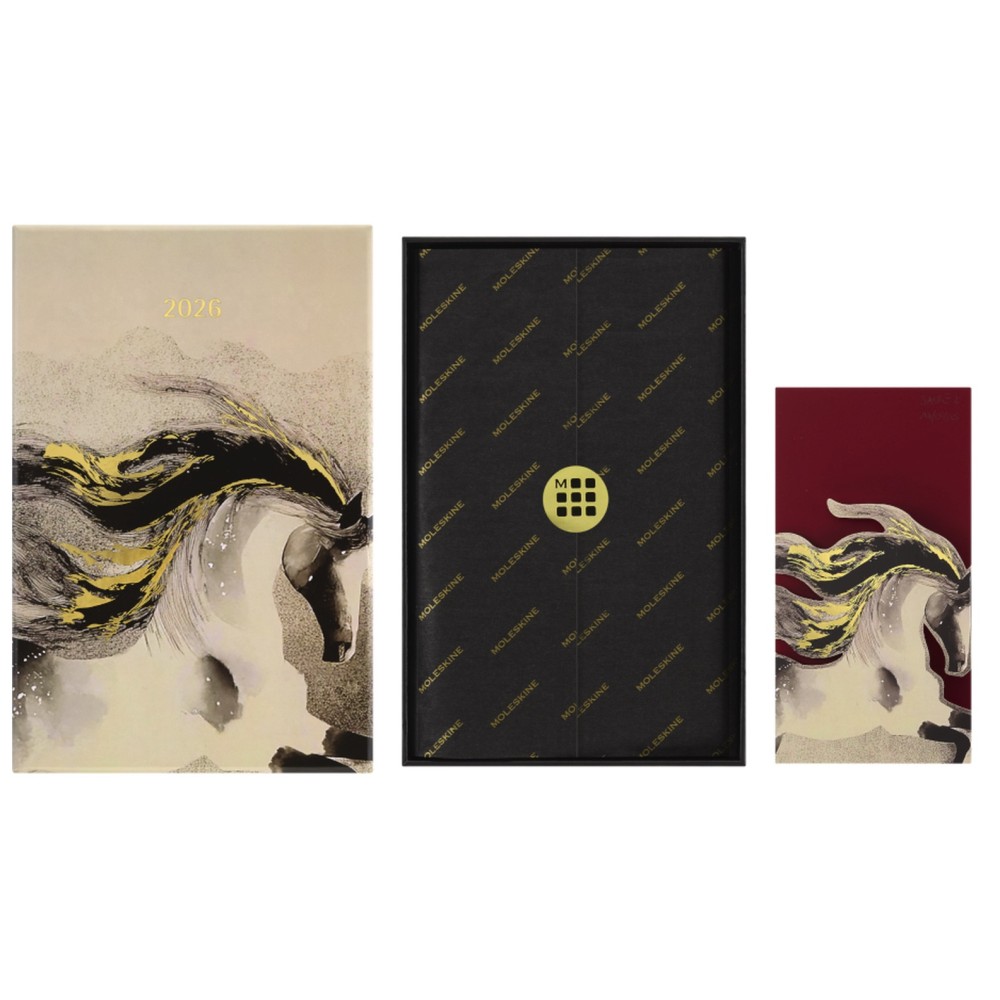 Ruled notebook 2026 Year of the Horse Box - Moleskine - White Fire Horse