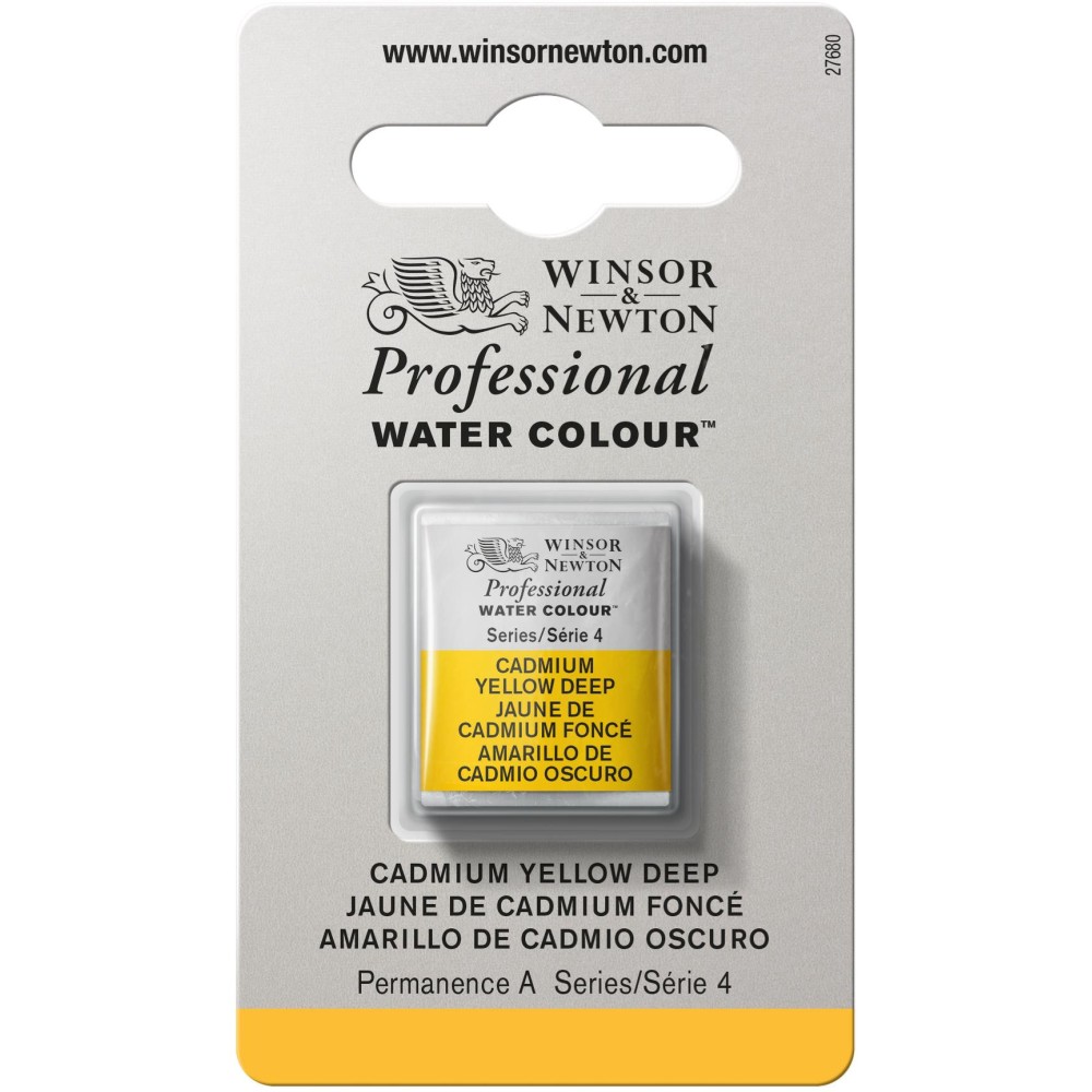 Professional Watercolor half-pan - Winsor & Newton - Cadmium Yellow Deep