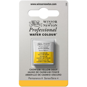 Professional Watercolor half-pan - Winsor & Newton - Cadmium Yellow Deep