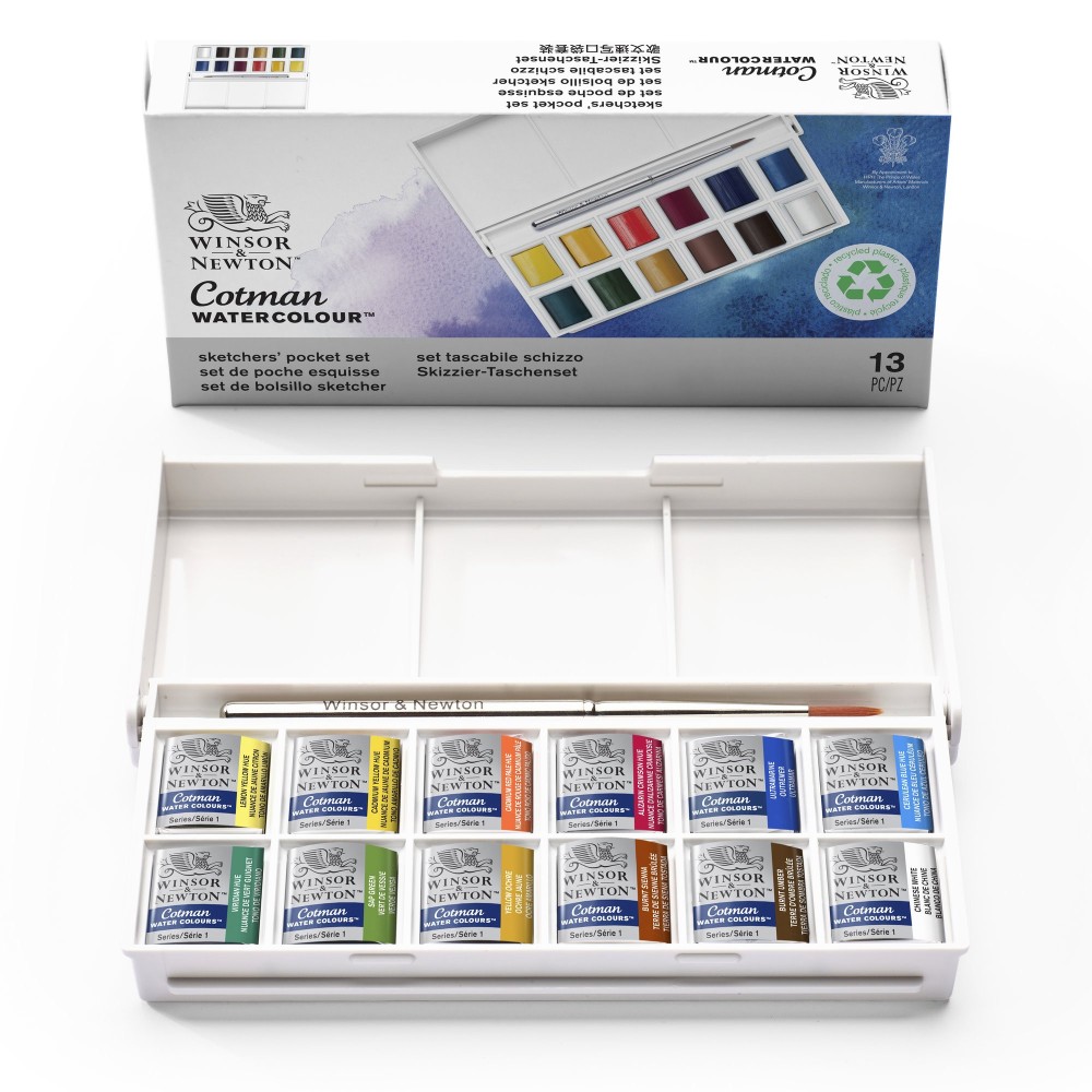 Cotman Watercolor Sketchers Pocket - Winsor & Newton - 12 colors