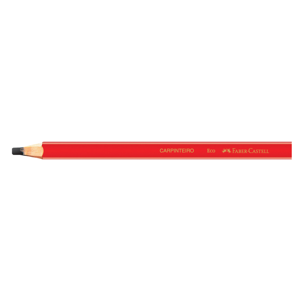 Ołówek stolarski z miarką - Faber-Castell - czerwony