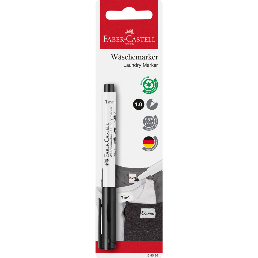 Marker do tkanin - Faber-Castell - czarny