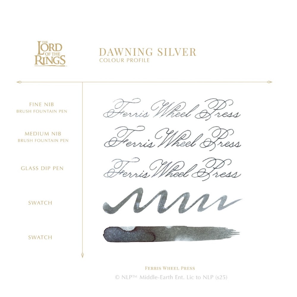 Atrament The Lord of the Rings - Ferris Wheel Press - Dawning Silver 28 ml