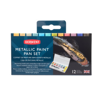 Metallic Watercolor Paint Pan Set - Derwent - 12 colors