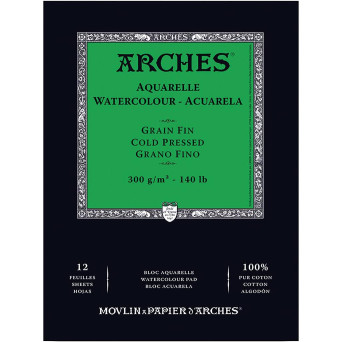 Blok do akwareli A5 - Arches - cold pressed 300 g 12 ark.