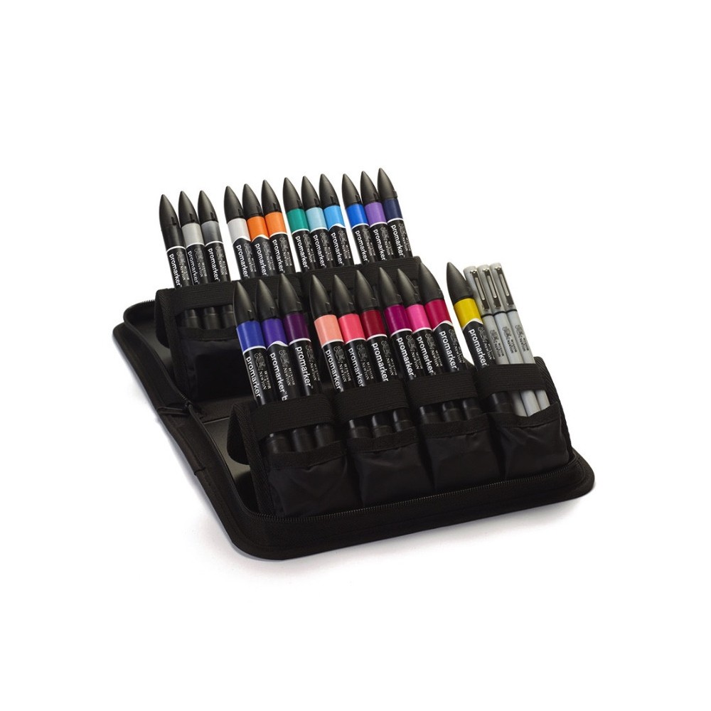 Zestaw Promarker Modern Lettering w etui - Winsor & Newton - 25 szt.