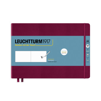 Plain Sketchbook landscape A5 - Leuchtturm1917 - Port Red