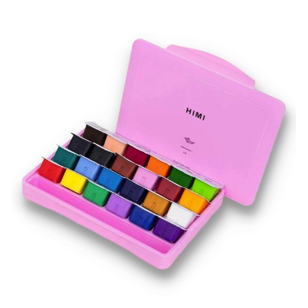 Set of Jelly Cup Gouache - HIMI - Pink 24 pcs. x 30 g