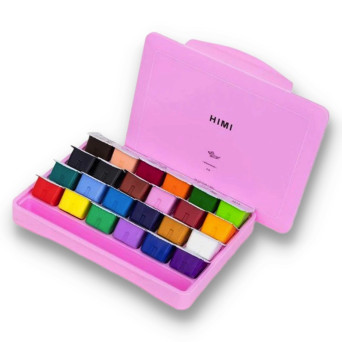 Set of Jelly Cup Gouache - HIMI - Pink 24 pcs. x 30 g