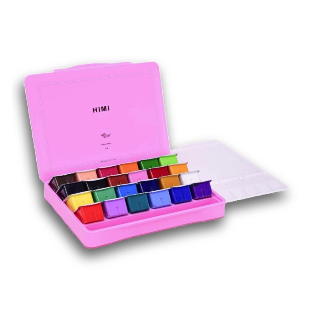Zestaw gwaszy Jelly Cup Pink - HIMI - 24 szt.