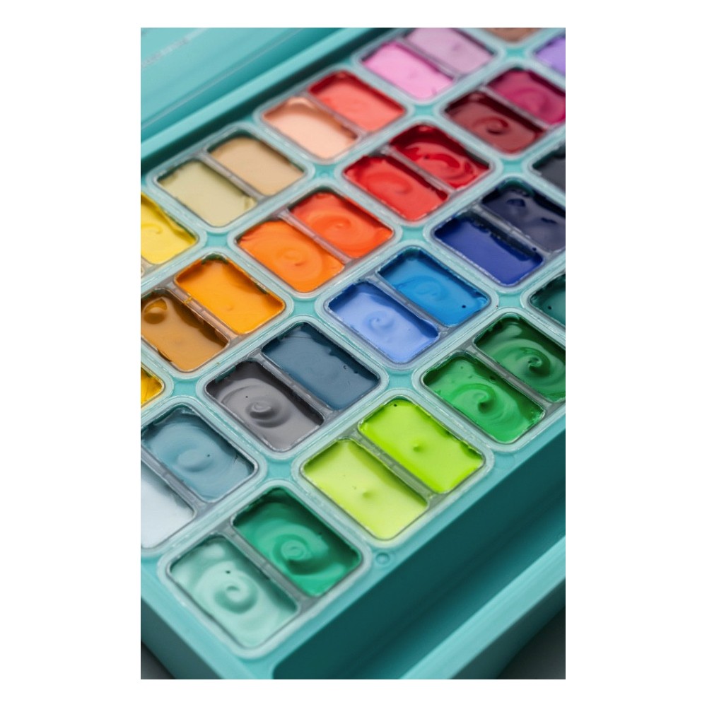 Set of Twin Cup Gouache paints - HIMI - Green 48 pcs. x 12 g