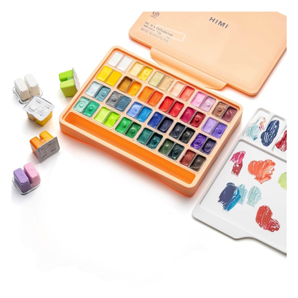 Set of Twin Cup Gouache paints - HIMI - Peach Fuzz 48 pcs. x 12 g
