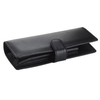 Skórzane etui podwójne zapinane A402 - Lamy - Black