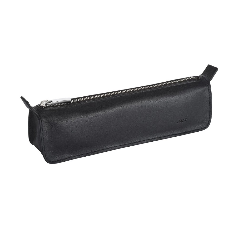 Leather triangle pencil case with zipper A404 - Lamy - Black