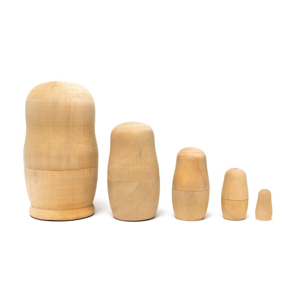 Figurki drewniane Matrioszka - Rico Design - 5 szt.