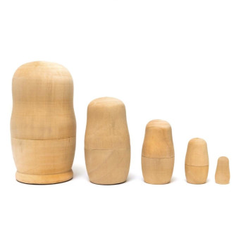 Figurki drewniane Matrioszka - Rico Design - 5 szt.