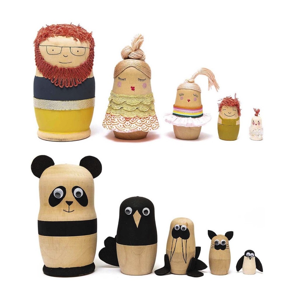 Wooden figurines Matryoshka - Rico Design - 5 pcs.