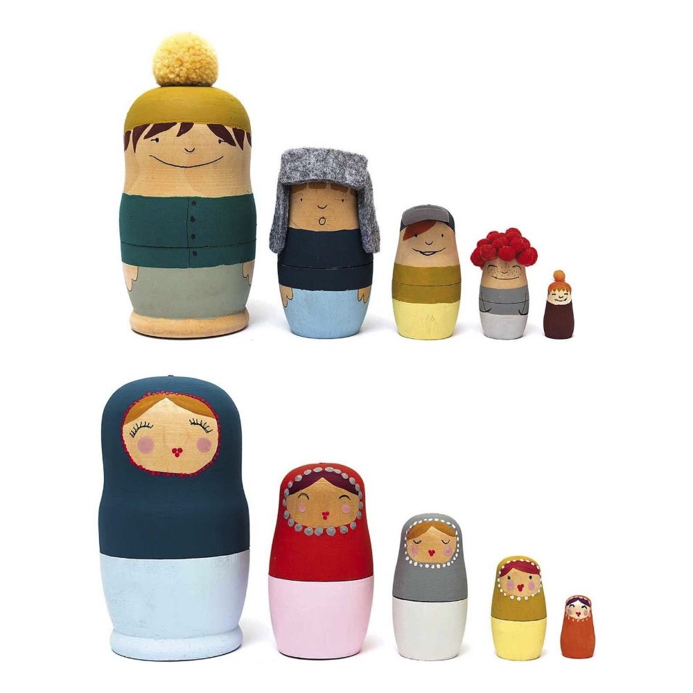 Wooden figurines Matryoshka - Rico Design - 5 pcs.