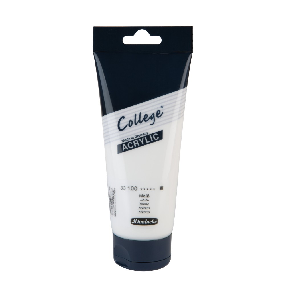 College Acrylic paint - Schmincke - 100 White 250 ml