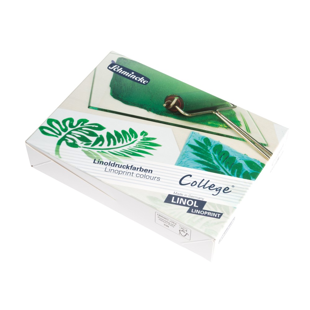 Zestaw farb do linorytu College Linoprint - Schmincke - 5 x 75 ml