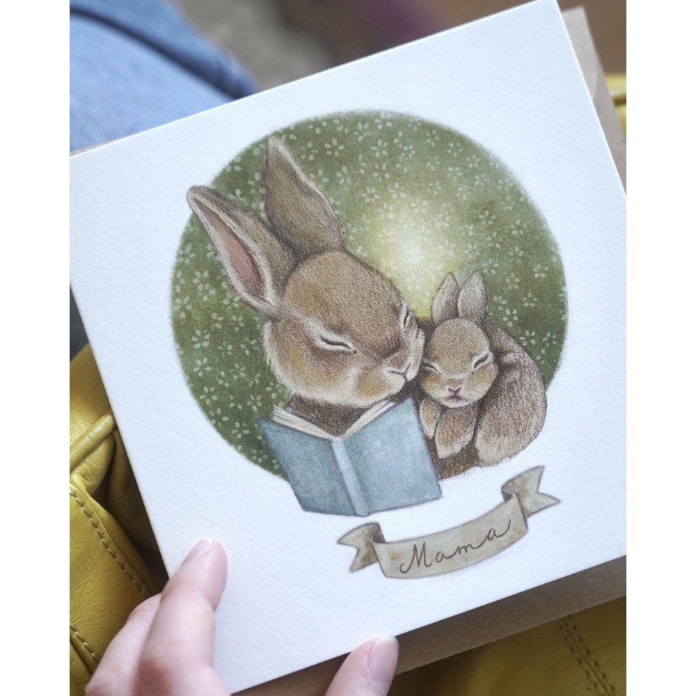 Kartka okolicznościowa - Hi Little - Mama Króliczki