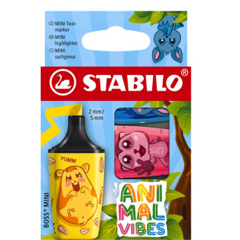 Zestaw zakreślaczy neonowych Boss Mini Animal Vibes - Stabilo - 3 szt.