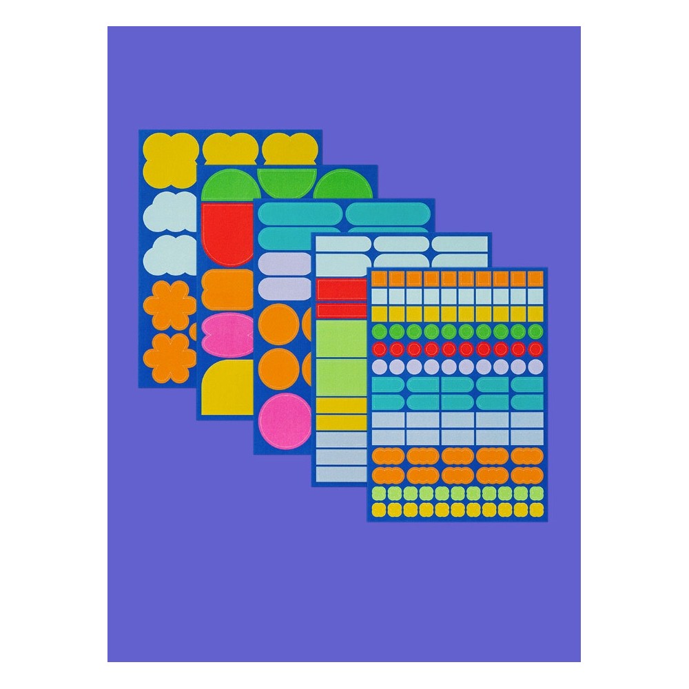 Sticker Shapes set - mishmash - 100 pcs