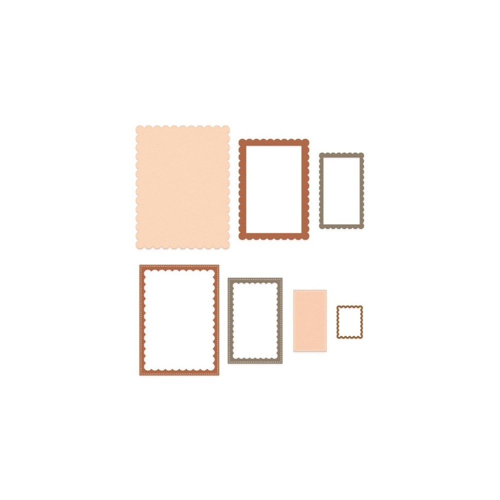 Set of cutting dies Frames with a ruffle - DpCraft - 7 pcs
