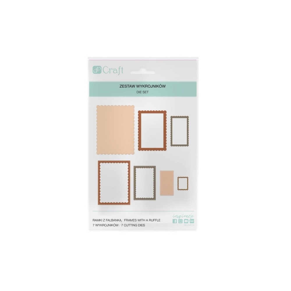 Set of cutting dies Frames with a ruffle - DpCraft - 7 pcs