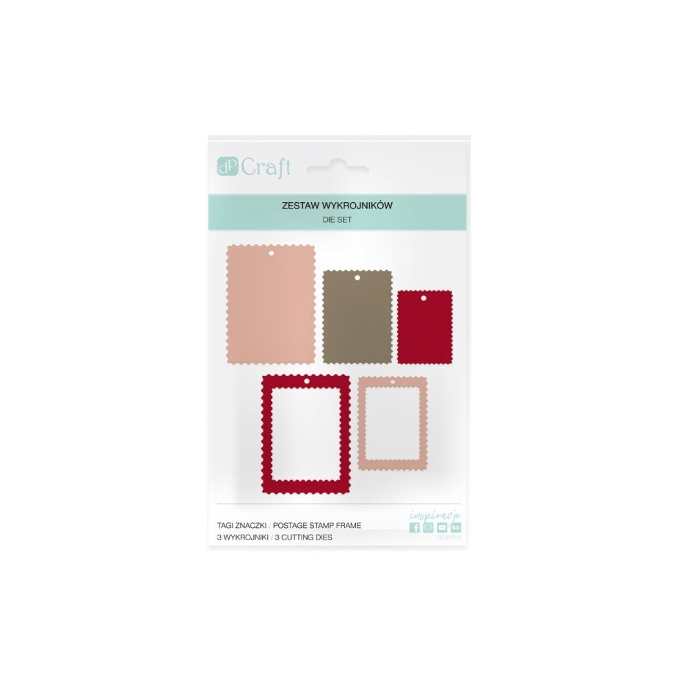 Set of cutting dies Postage Stamp Frame - DpCraft - 3 pcs