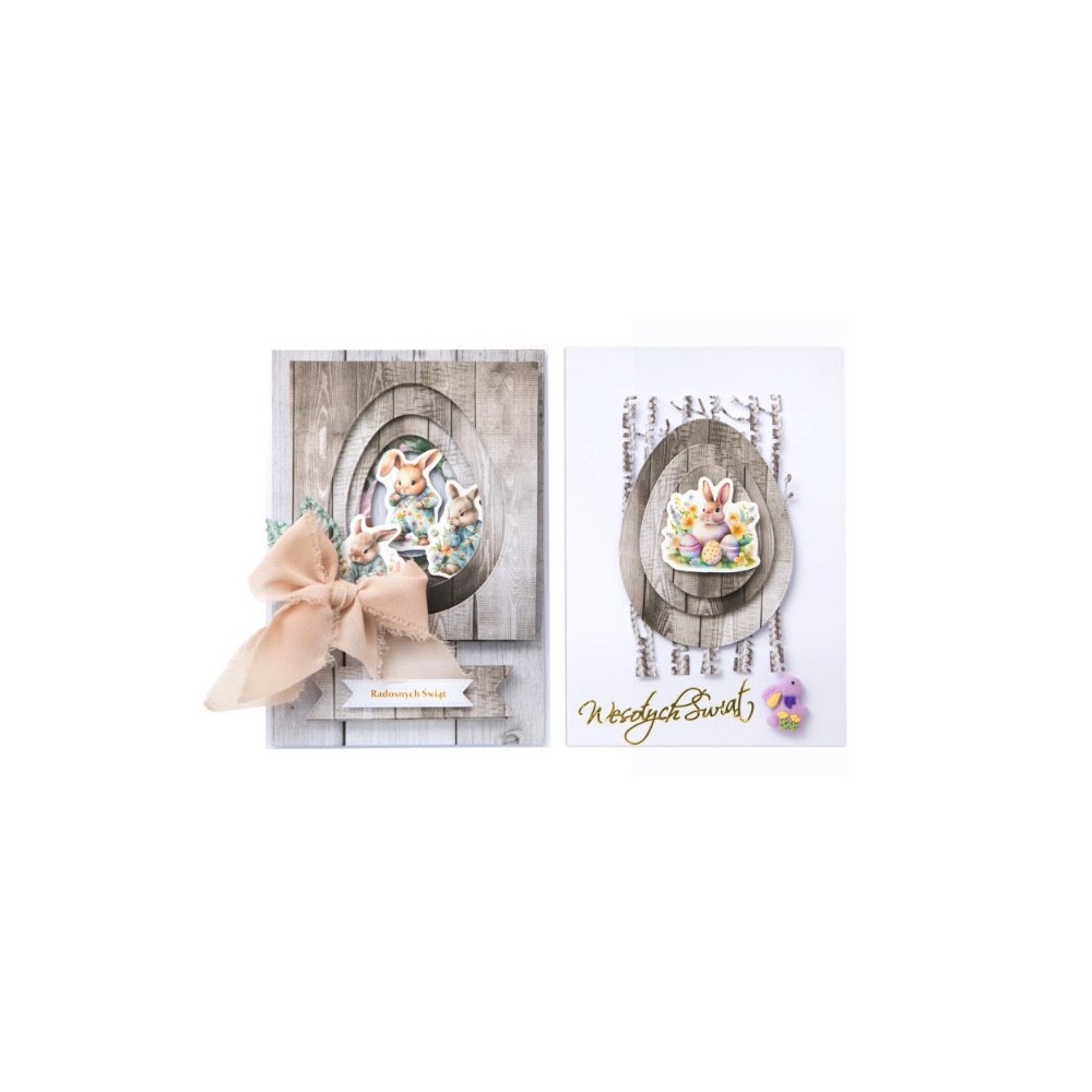 Naklejki winylowe Vintage Bunnies - DpCraft - 50 szt.