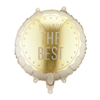 Foil balloon You Are The Best - beige 35 cm