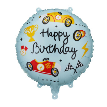 Foil balloon Happy Birthday - blue 35 cm