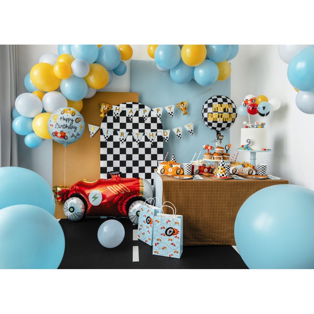 Balon foliowy Happy Birthday - niebieski 35 cm