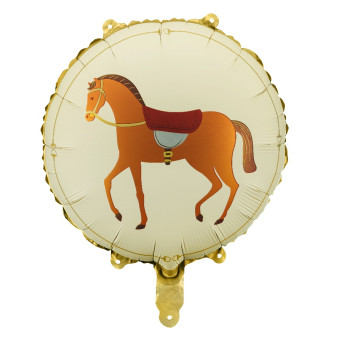Balon foliowy Koń - beżowy 35 cm