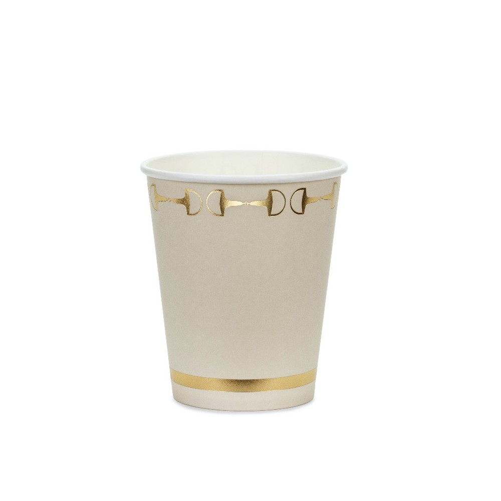 Kubeczki papierowe Strzemiona - beżowe 220 ml 6 szt.