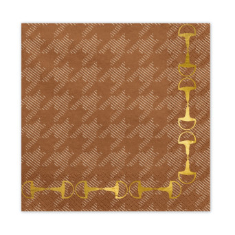 Paper napkins Stirrups - brown 12 pcs.