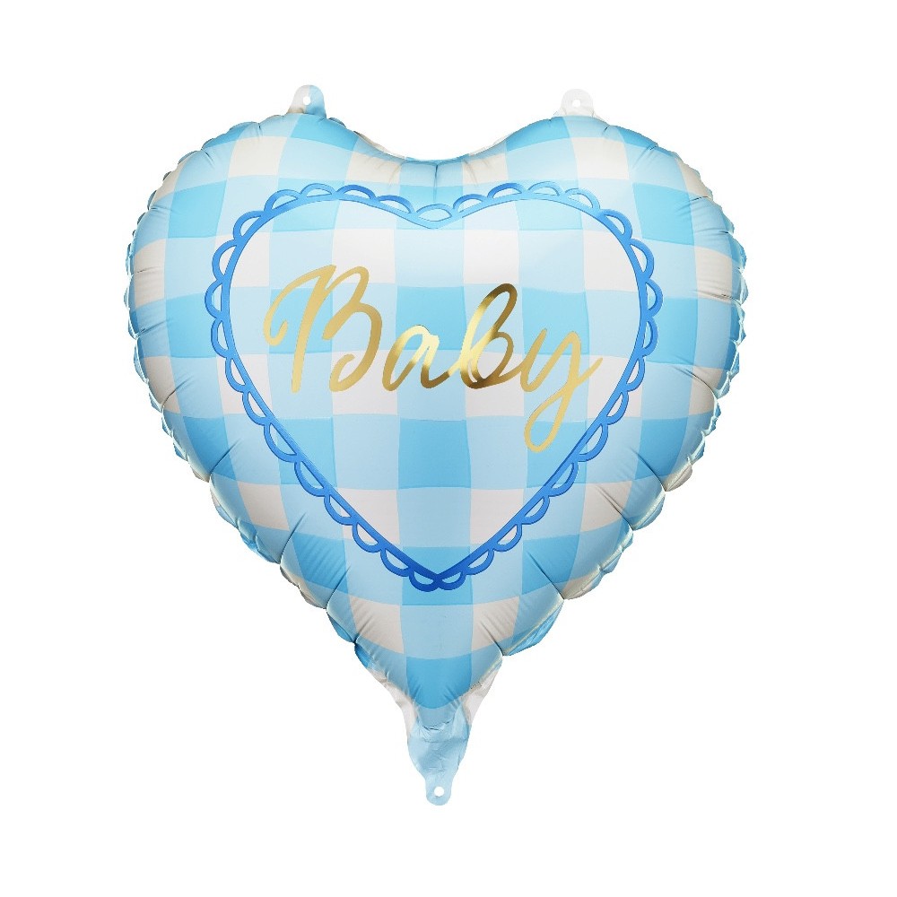 Foil balloon Heart Baby - blue 35 cm